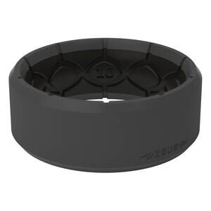 NEW GROOVE LIFE men's zeus edge silicone ring in deep stone grey